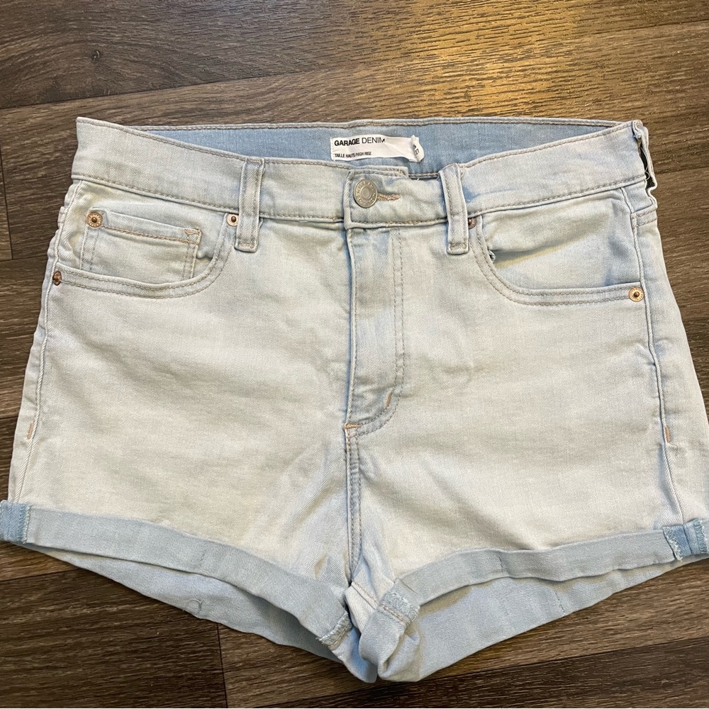 Garage - Light Denim High Rise Shorts